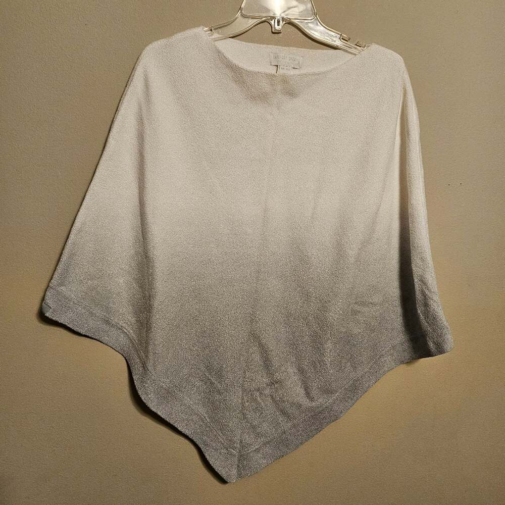 Barefoot Dreams White and Gray Ombre One Size Poncho Cozy Chic Ultra Lite
